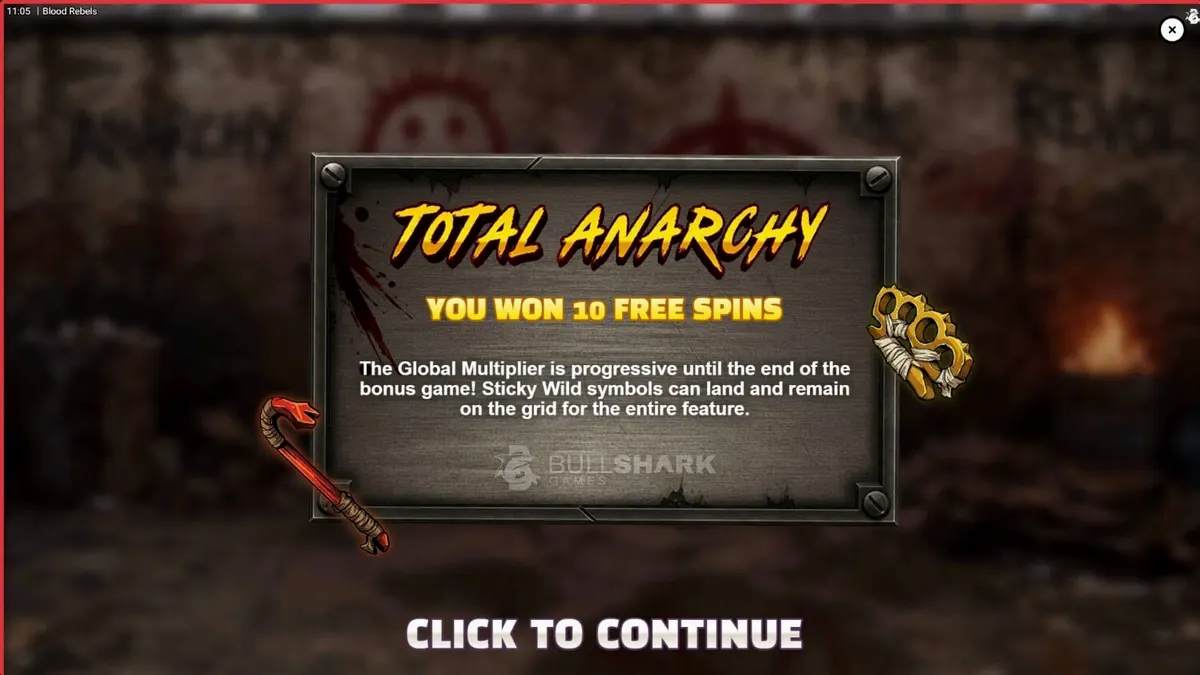 Cena urbana e rebelde do jogo de slot Blood Rebels com elementos de luta de rua